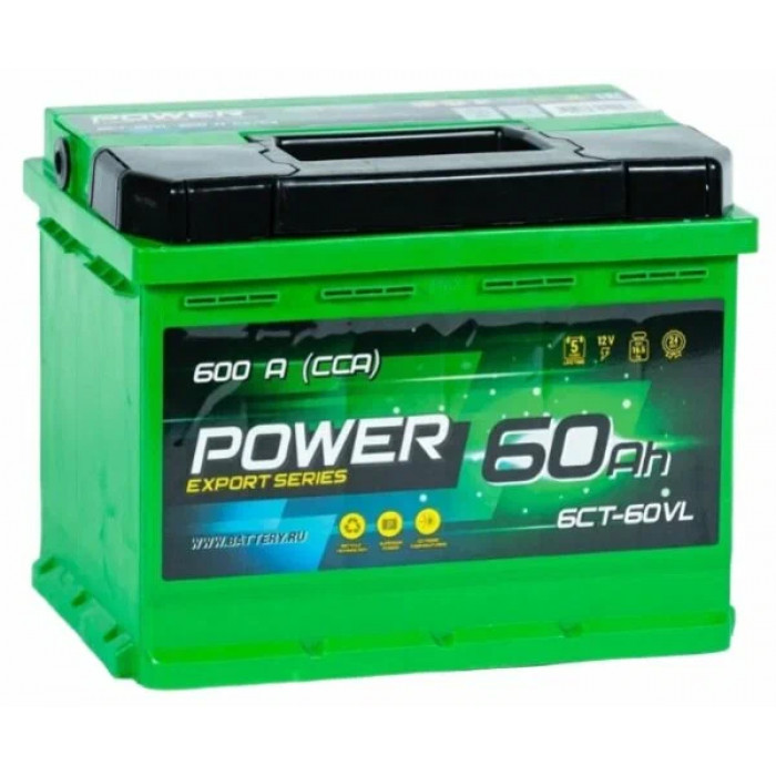 Аккумулятор POWER 60L прям. пол. 600A 242x175x190