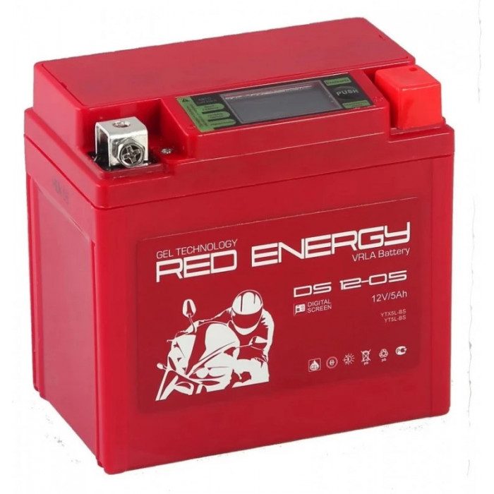 Аккумулятор Мото Red Energy DS1205 5Ач 85A обр. пол. 114х70х106 (YTX5L-BS, YTZ7S)