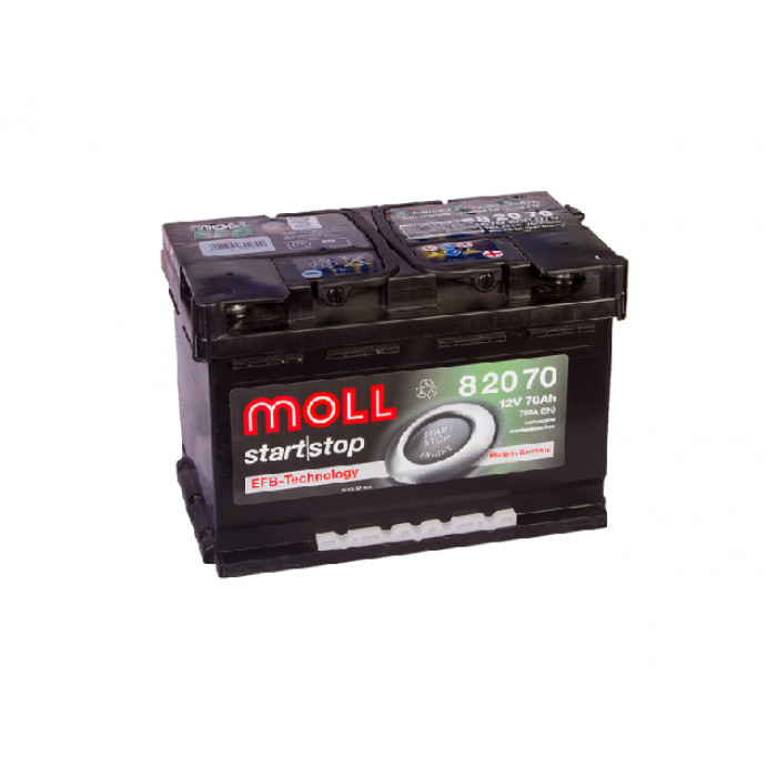 Аккумулятор Moll EFB 70R Start-Stop 760A 276x175x190