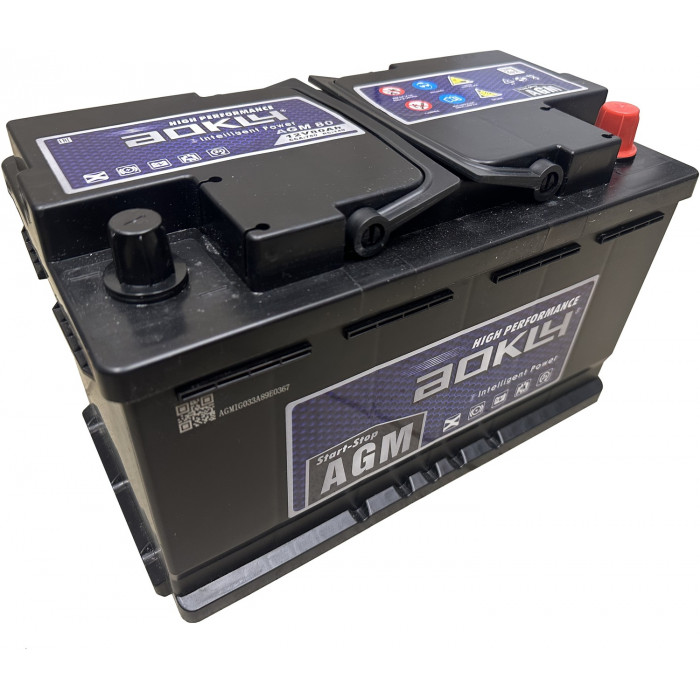 Автомобильный аккумулятор Aokly AGM 6CT-80.0 L4 80 А/ч 800А обр. пол. 315x175x190