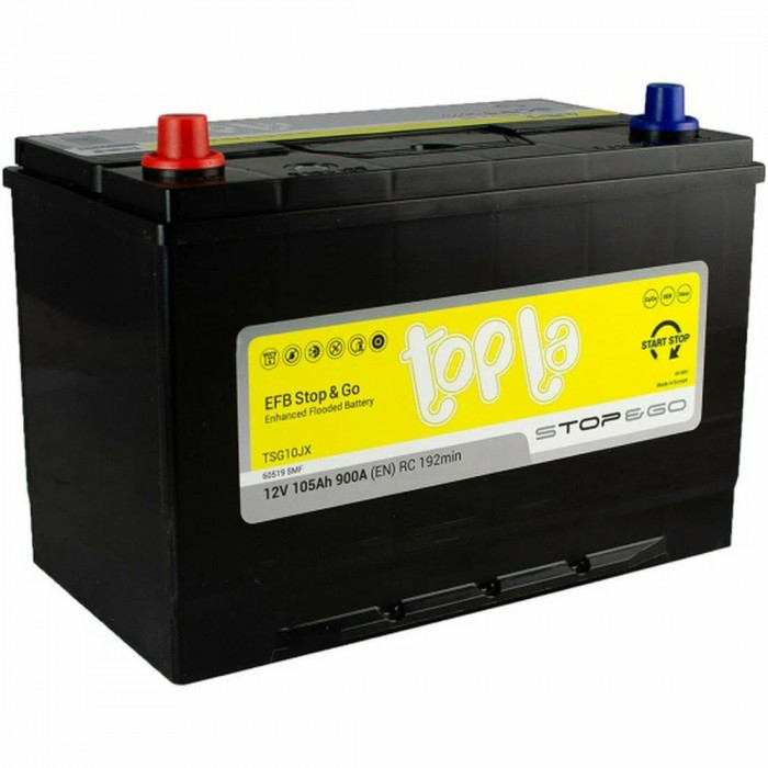 Аккумулятор Topla EFB STOP & GO Asia 105L прям. пол. 900A 306x173x220