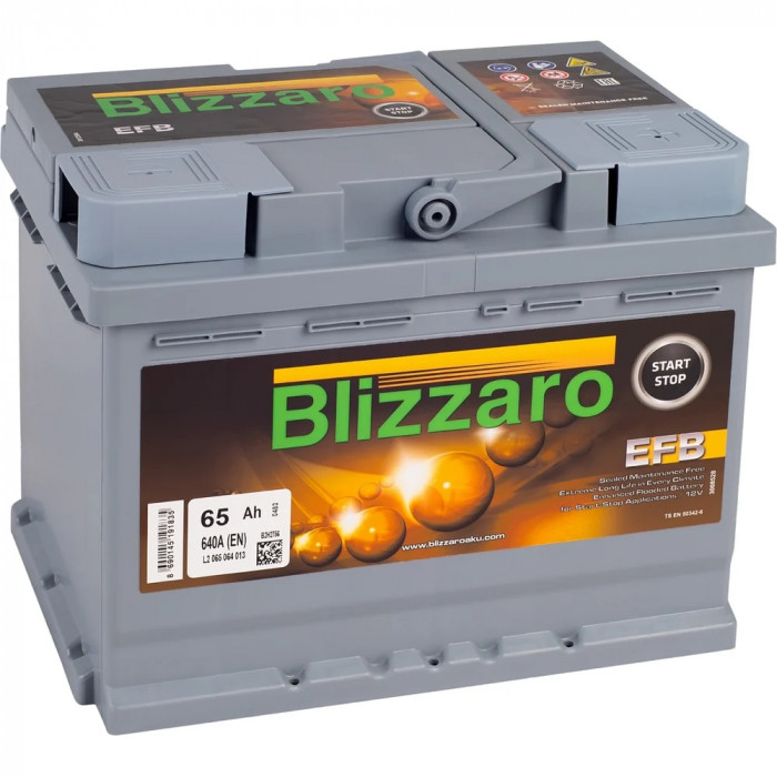 Аккумулятор BLIZZARO EFB 65R обр. пол. 640А 242x175x190 (L2 065 064 013)
