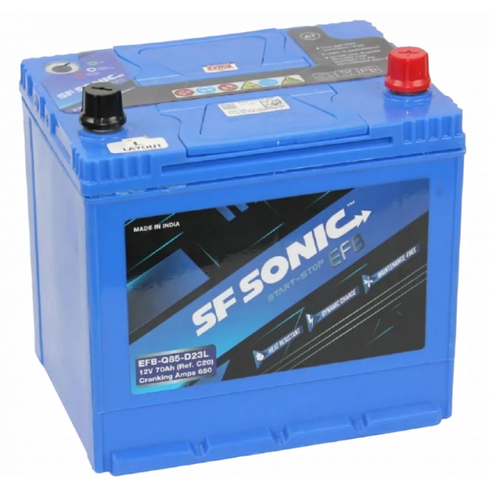 Аккумулятор Exide SF Sonic EFB Q85 85D23L 70R обр. пол. 650А 232x173x220
