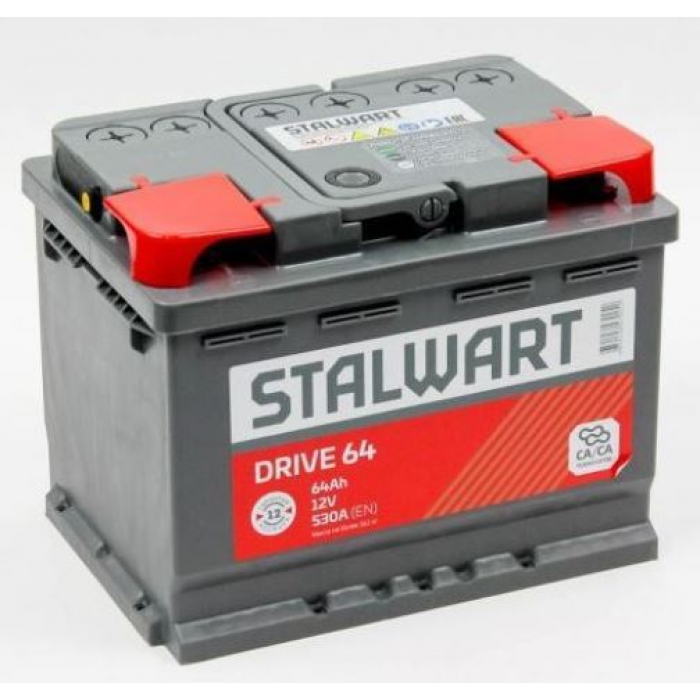Аккумулятор STALWART Drive 64Ач обрат. пол. 530А 242х175х190