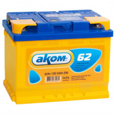 Аккумулятор Аком 62L прям. пол. 540A 242x175x190
