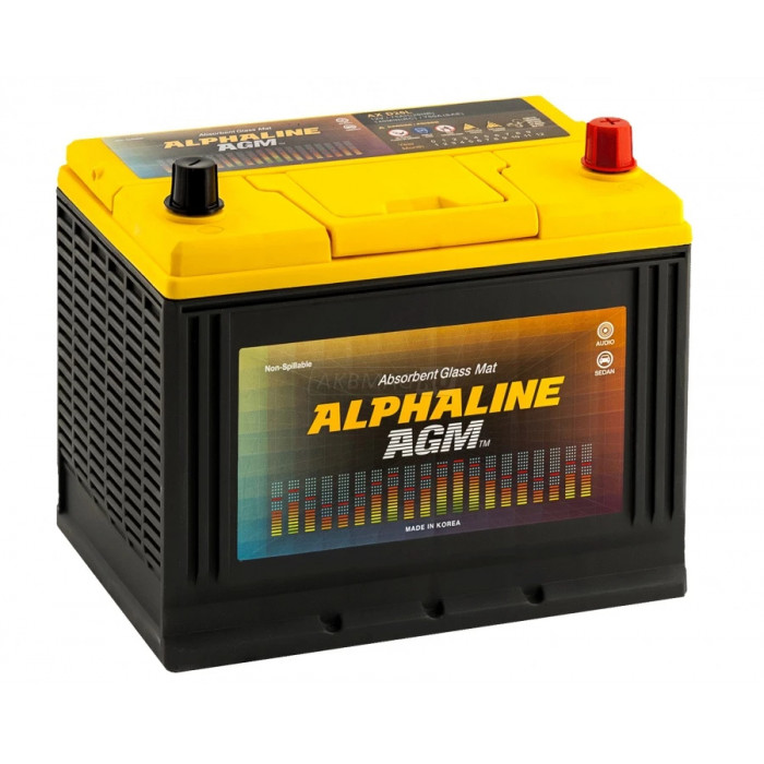 Аккумулятор Alphaline AGM AX S65D26R 75R обр. пол. 750A 260x172x220