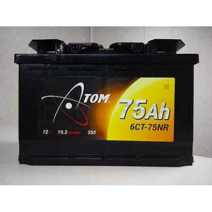 Аккумулятор Атом 75L прям. пол. 630A 278x175x190
