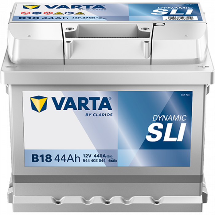 Аккумулятор Varta SLI B18 44R обр. пол. низкий 440A 207x175x175