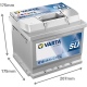 Аккумулятор Varta SLI B18 44R обр. пол. низкий 440A 207x175x175