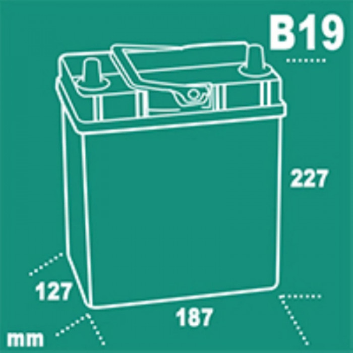Аккумулятор Alphaline Ultra 55B19L 50R обр. пол. 550A 187x127x225