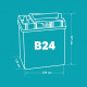 Аккумулятор XTREME +EFB 75B24R 59L прям. пол. тонкие клеммы 540A 238x129x220