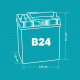 Аккумулятор Hankook Asia (60B24R) 48L прям. пол. тонк.кл. 460A 238х128х220