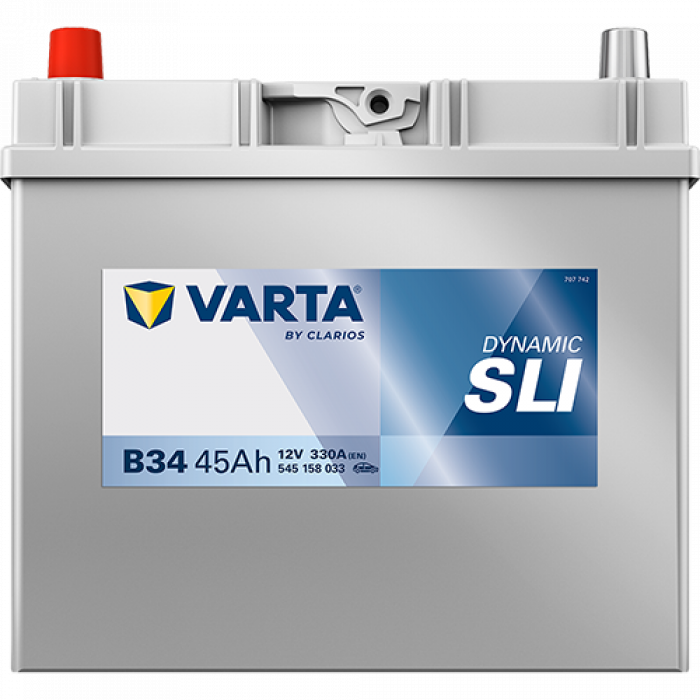 Аккумулятор VARTA SLI B34 45 Ач прям. пол. станд. кл. 330A 238x129x227
