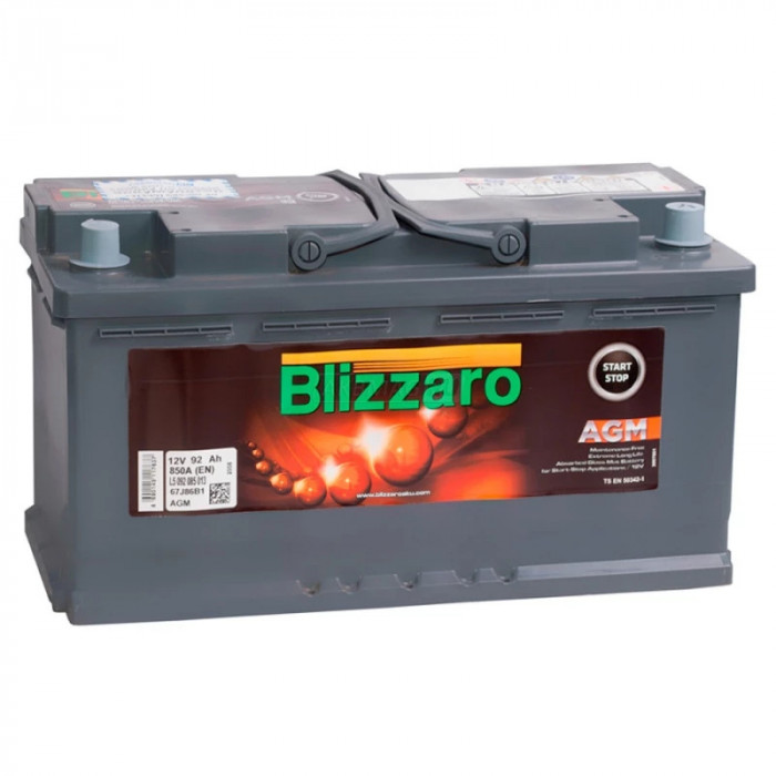Аккумулятор BLIZZARO AGM 92R обр. пол. 850A 353x175x190 (L5 092 085 013)