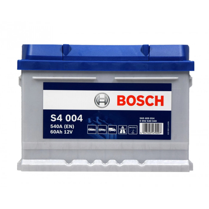 Аккумулятор Bosch S4 004 60R обр. пол. низкий 540A 242x175x175