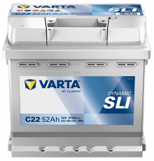 Аккумулятор Varta SLI C22 52R обр. пол. 470A 207x175x190