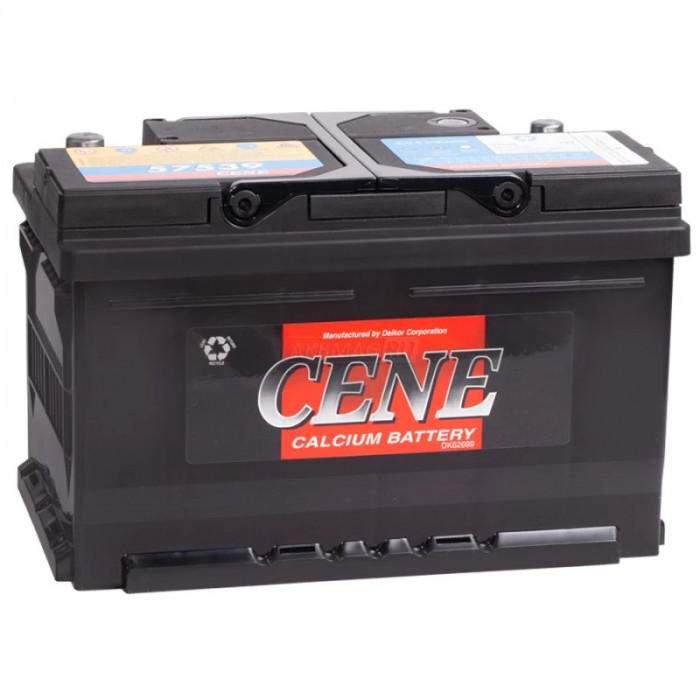 Аккумулятор CENE 75R обр. пол. низкий 680А 278x175x175