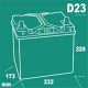 Аккумулятор Hyundai Asia 60R обр. пол. 550A 232x173x220