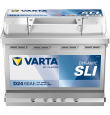 Аккумулятор Varta SLI D24 60 Ач обр. пол. 540A 242x175x190