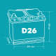 Аккумулятор VIVAT 80D26L 70R обр. пол. 620А 257х176х225