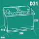 Аккумулятор Topla EFB STOP & GO Asia 105L прям. пол. 900A 306x173x220