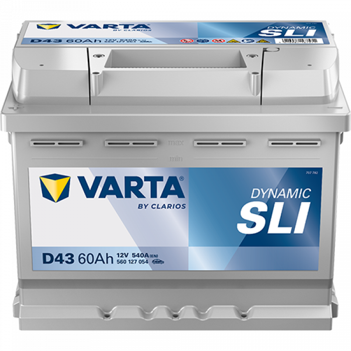 Аккумулятор Varta SLI D43 60 Ач прям. пол. 540A 242x175x190