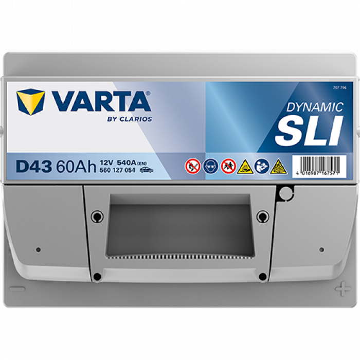 Аккумулятор Varta SLI D43 60 Ач прям. пол. 540A 242x175x190