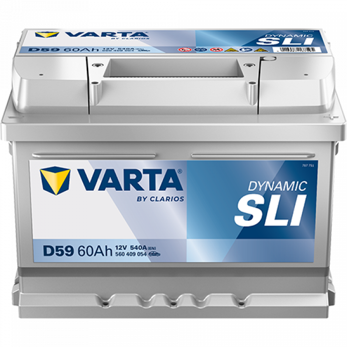 Аккумулятор Varta SLI D59 60 Ач обр. пол. низкий 540A 242x175x175