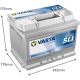 Аккумулятор Varta SLI D59 60 Ач обр. пол. низкий 540A 242x175x175