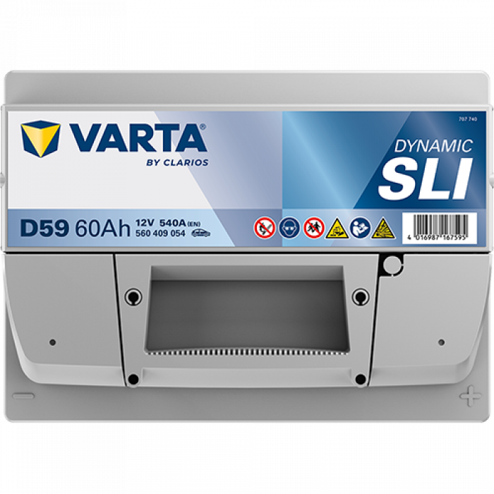 Аккумулятор Varta SLI D59 60 Ач обр. пол. низкий 540A 242x175x175