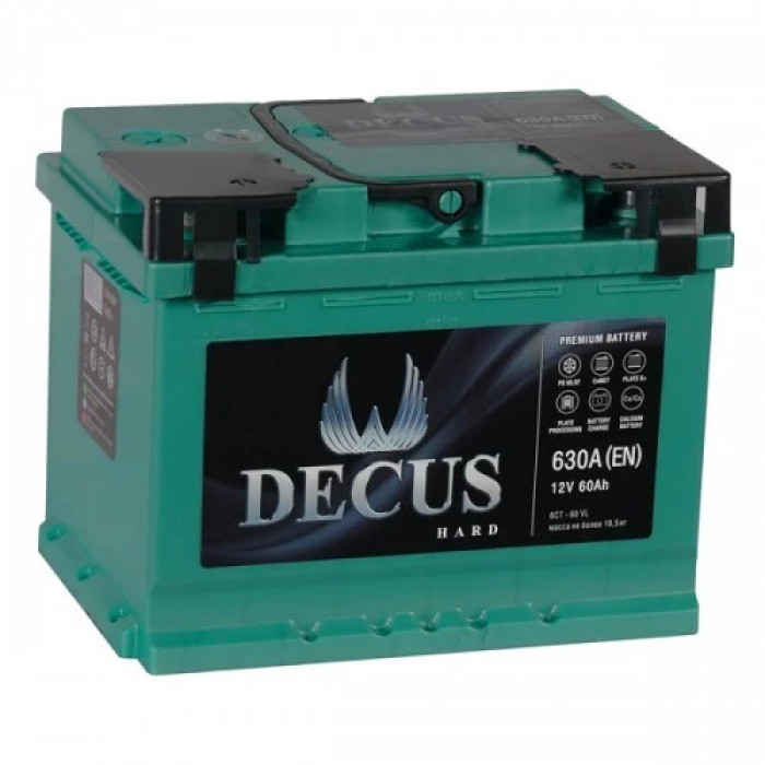 Аккумулятор DECUS 60L прям. пол. 630A 242x175x190