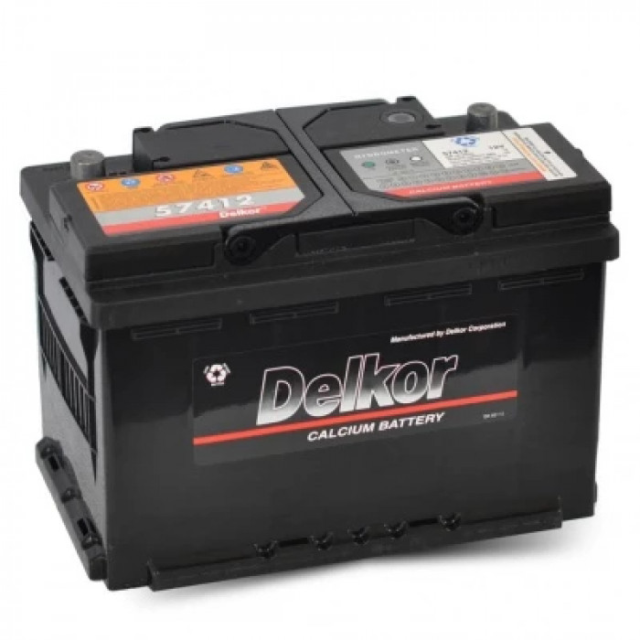 Аккумулятор DELKOR 75R обр. пол. низкий (57539) 650А 278x175x175