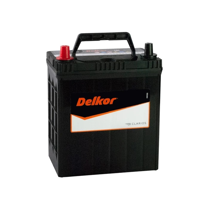 Аккумулятор Delkor 46B19R 40L прям. пол. тонкие клеммы 370A 187x127x220