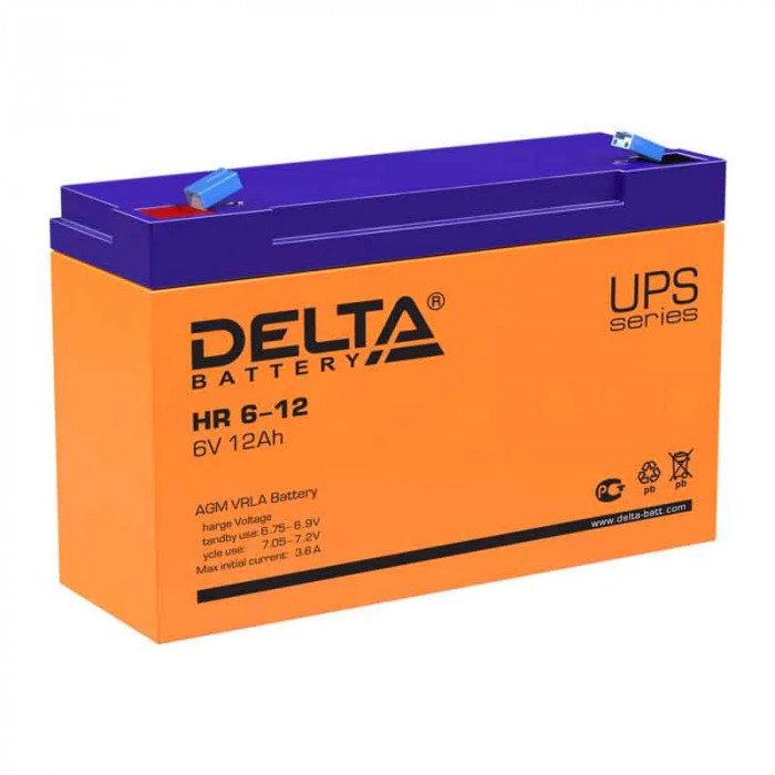 Аккумулятор для ИБП Delta HR 6-12 12Ач 151x50x94