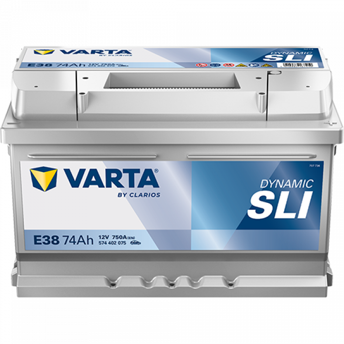Аккумулятор Varta SLI E38 74 Ач обр. пол. низкий 750A 278x175x175