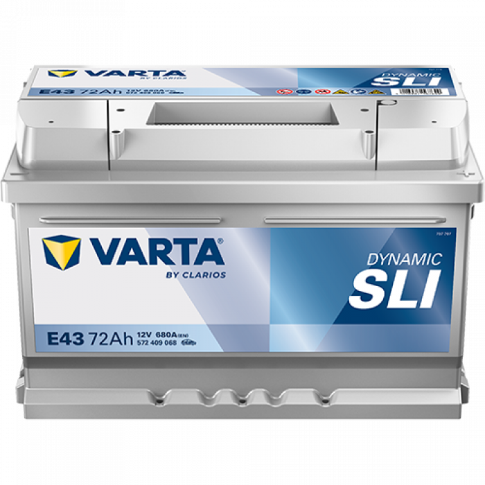 Аккумулятор Varta SLI E43 74 Ач обр. пол. низкий 680A 278x175x175