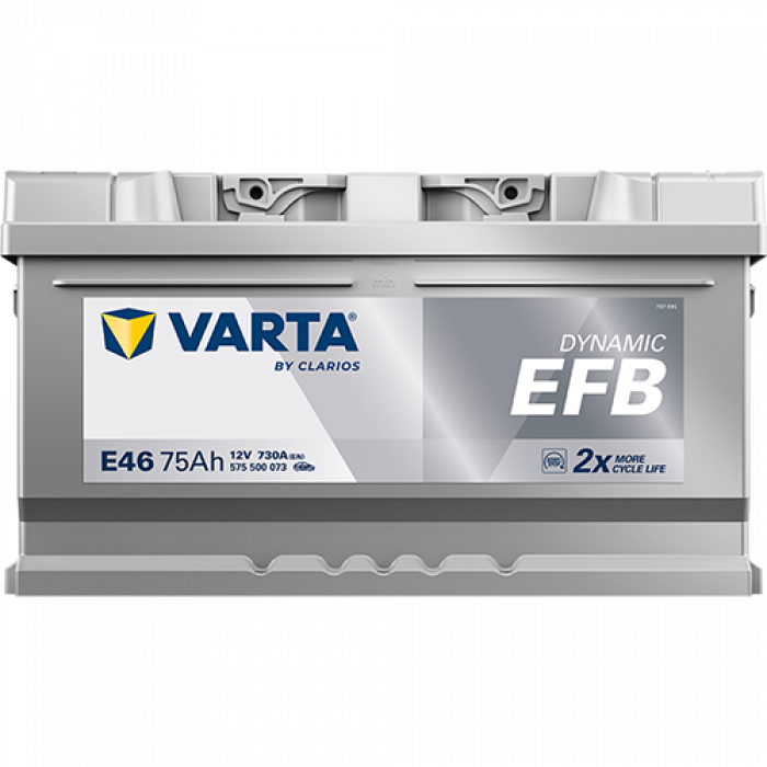 Аккумулятор Varta EFB E46 75 Ач обр. пол. низкий 730A 315x175x175