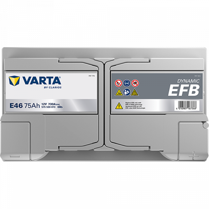 Аккумулятор Varta EFB E46 75 Ач обр. пол. низкий 730A 315x175x175