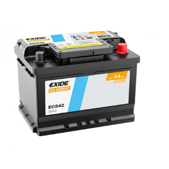 Аккумулятор EXIDE Classic EC542 54R обр. пол. 500A 242x175x175