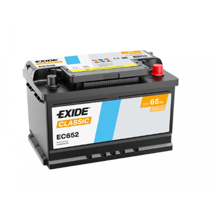 Аккумулятор EXIDE Classic EC652 65R обр. пол. 540A 278x175x175