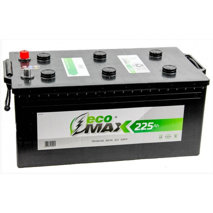 Аккумулятор ECOMAX 225 евро обр. пол. 1150A