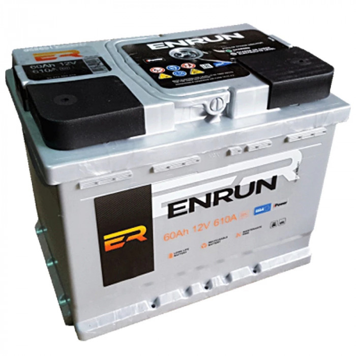 Аккумулятор ENRUN 60R обр. пол. 600A 242x175x190