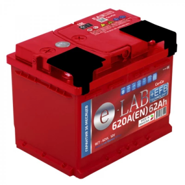 Аккумулятор E-LAB EFB 62R прям. пол. 620A 242x175x190