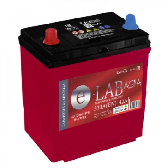 Аккумулятор E-Lab Asia 42L прям. пол. 330A 187x127x227