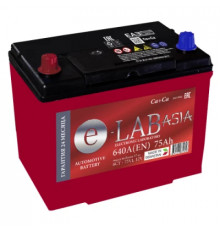 Аккумулятор E-lab Asia 75L прям. пол. 640A 261x173x220