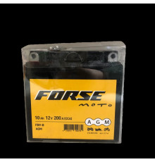 Аккумулятор FORSE MOTO AGM 10Ач 200A прям. пол. 135x75x139 (YB9-B, FB9-B)