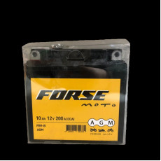 Аккумулятор FORSE MOTO AGM 10Ач 200A прям. пол. 135x75x139 (YB9-B, FB9-B)