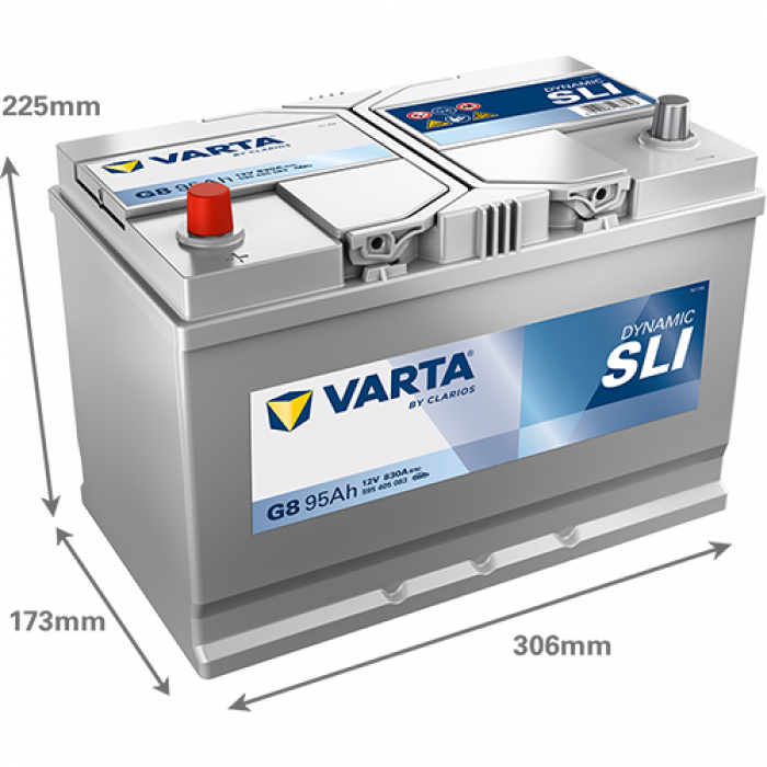 Аккумулятор Varta SLI G8 95 Ач прям. пол. 830A 306x173x225