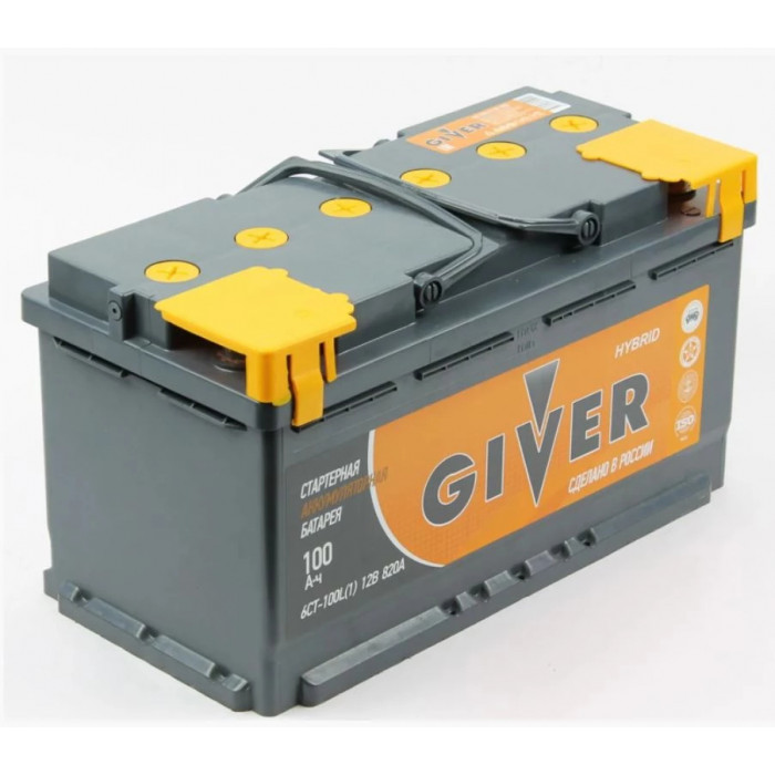 Аккумулятор GIVER HYBRID 6CT-100 R обр. пол. 820A 353x175x190