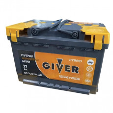 Аккумулятор GIVER HYBRID 77R обр. пол. 640A 278x175x190
